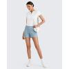 imageG4Free Comfy Ribbed Womens Shorts Dressy Casual High Waisted Athletic Lounge Trouser Shorts with Side PocketsBlue Willow
