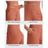 imageG4Free Comfy Ribbed Womens Shorts Dressy Casual High Waisted Athletic Lounge Trouser Shorts with Side PocketsBurnt Orange