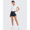 imageG4Free Comfy Ribbed Womens Shorts Dressy Casual High Waisted Athletic Lounge Trouser Shorts with Side PocketsDark Navy