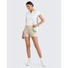 imageG4Free Comfy Ribbed Womens Shorts Dressy Casual High Waisted Athletic Lounge Trouser Shorts with Side PocketsLight Khaki