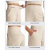imageG4Free Comfy Ribbed Womens Shorts Dressy Casual High Waisted Athletic Lounge Trouser Shorts with Side PocketsLight Khaki