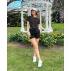 imageG4Free Lightbreeze Womens Workout Tops Batwing Sleeve Tees Loose Fit Athletic Gym Shirts Basic Yoga Tshirts Casual SummerBlack