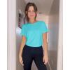 imageG4Free Lightbreeze Womens Workout Tops Batwing Sleeve Tees Loose Fit Athletic Gym Shirts Basic Yoga Tshirts Casual SummerLake Blue