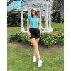 imageG4Free Lightbreeze Womens Workout Tops Batwing Sleeve Tees Loose Fit Athletic Gym Shirts Basic Yoga Tshirts Casual SummerLake Blue