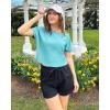 imageG4Free Lightbreeze Womens Workout Tops Batwing Sleeve Tees Loose Fit Athletic Gym Shirts Basic Yoga Tshirts Casual SummerLake Blue