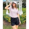 imageG4Free Lightbreeze Womens Workout Tops Batwing Sleeve Tees Loose Fit Athletic Gym Shirts Basic Yoga Tshirts Casual SummerPink