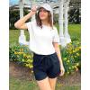 imageG4Free Lightbreeze Womens Workout Tops Batwing Sleeve Tees Loose Fit Athletic Gym Shirts Basic Yoga Tshirts Casual SummerWhite