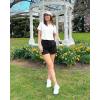 imageG4Free Lightbreeze Womens Workout Tops Batwing Sleeve Tees Loose Fit Athletic Gym Shirts Basic Yoga Tshirts Casual SummerWhite