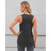 imageG4Free Lightweight Racerback Workout Tank Tops for Women High Neck Athletic Long Tanks Fast Dry Sleeveless Running ShirtsBlack