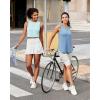 imageG4Free Lightweight Racerback Workout Tank Tops for Women High Neck Athletic Long Tanks Fast Dry Sleeveless Running ShirtsBlue Gray