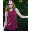 imageG4Free Lightweight Racerback Workout Tank Tops for Women High Neck Athletic Long Tanks Fast Dry Sleeveless Running ShirtsBurgundy