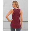 imageG4Free Lightweight Racerback Workout Tank Tops for Women High Neck Athletic Long Tanks Fast Dry Sleeveless Running ShirtsBurgundy