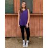 imageG4Free Lightweight Racerback Workout Tank Tops for Women High Neck Athletic Long Tanks Fast Dry Sleeveless Running ShirtsDark Purple