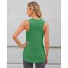imageG4Free Lightweight Racerback Workout Tank Tops for Women High Neck Athletic Long Tanks Fast Dry Sleeveless Running ShirtsForest Green