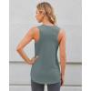 imageG4Free Lightweight Racerback Workout Tank Tops for Women High Neck Athletic Long Tanks Fast Dry Sleeveless Running ShirtsGray