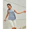 imageG4Free Lightweight Racerback Workout Tank Tops for Women High Neck Athletic Long Tanks Fast Dry Sleeveless Running ShirtsGray