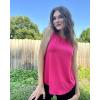 imageG4Free Lightweight Racerback Workout Tank Tops for Women High Neck Athletic Long Tanks Fast Dry Sleeveless Running ShirtsHot Pink