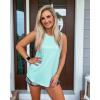 imageG4Free Lightweight Racerback Workout Tank Tops for Women High Neck Athletic Long Tanks Fast Dry Sleeveless Running ShirtsLight Blue
