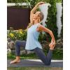imageG4Free Lightweight Racerback Workout Tank Tops for Women High Neck Athletic Long Tanks Fast Dry Sleeveless Running ShirtsLight Denim