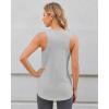 imageG4Free Lightweight Racerback Workout Tank Tops for Women High Neck Athletic Long Tanks Fast Dry Sleeveless Running ShirtsLight Gray
