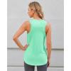 imageG4Free Lightweight Racerback Workout Tank Tops for Women High Neck Athletic Long Tanks Fast Dry Sleeveless Running ShirtsMint