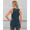 imageG4Free Lightweight Racerback Workout Tank Tops for Women High Neck Athletic Long Tanks Fast Dry Sleeveless Running ShirtsNavy