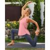 imageG4Free Lightweight Racerback Workout Tank Tops for Women High Neck Athletic Long Tanks Fast Dry Sleeveless Running ShirtsPink