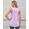 imageG4Free Lightweight Racerback Workout Tank Tops for Women High Neck Athletic Long Tanks Fast Dry Sleeveless Running ShirtsPurple