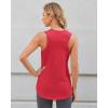imageG4Free Lightweight Racerback Workout Tank Tops for Women High Neck Athletic Long Tanks Fast Dry Sleeveless Running ShirtsRed