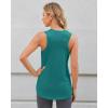 imageG4Free Lightweight Racerback Workout Tank Tops for Women High Neck Athletic Long Tanks Fast Dry Sleeveless Running ShirtsTeal