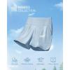 imageG4Free Ribbed Stretchy Womens Shorts Casual High Waisted Athletic Running Golf Lounge Shorts with PocketsBlue Willow