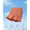 imageG4Free Ribbed Stretchy Womens Shorts Casual High Waisted Athletic Running Golf Lounge Shorts with PocketsBurnt Orange