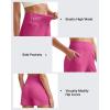 imageG4Free Ribbed Stretchy Womens Shorts Casual High Waisted Athletic Running Golf Lounge Shorts with PocketsHot Pink