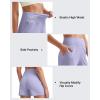 imageG4Free Ribbed Stretchy Womens Shorts Casual High Waisted Athletic Running Golf Lounge Shorts with PocketsLavender