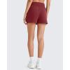 imageG4Free Smoofit Modal Soft Sweat Shorts for Women High Waist Athletic Shorts for Summer Casual Relaxed with PocketsDark Burgundy