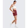 imageG4Free Smoofit Modal Soft Sweat Shorts for Women High Waist Athletic Shorts for Summer Casual Relaxed with PocketsDark Burgundy