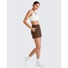 imageG4Free Smoofit Modal Soft Sweat Shorts for Women High Waist Athletic Shorts for Summer Casual Relaxed with PocketsDark Coffee