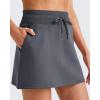 imageG4Free Smoofit Sweat Skirts for Women Soft Drawstring Summer Casual Lounge Skirt with PocketsDark Grey