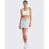 imageG4Free Smoofit Sweat Skirts for Women Soft Drawstring Summer Casual Lounge Skirt with PocketsLight Gray