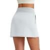 imageG4Free Smoofit Sweat Skirts for Women Soft Drawstring Summer Casual Lounge Skirt with PocketsLight Gray