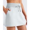 imageG4Free Smoofit Sweat Skirts for Women Soft Drawstring Summer Casual Lounge Skirt with PocketsLight Gray