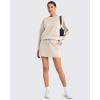imageG4Free Smoofit Sweat Skirts for Women Soft Drawstring Summer Casual Lounge Skirt with PocketsLight Khaki