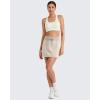 imageG4Free Smoofit Sweat Skirts for Women Soft Drawstring Summer Casual Lounge Skirt with PocketsLight Khaki