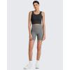 imageG4Free Workout Tank Tops for Women Slim Fitted U Neck Ribbed Athletic Gym Yoga Cropped Tanks Summer CasualBlack