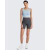 imageG4Free Workout Tank Tops for Women Slim Fitted U Neck Ribbed Athletic Gym Yoga Cropped Tanks Summer CasualBlue Willow