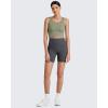 imageG4Free Workout Tank Tops for Women Slim Fitted U Neck Ribbed Athletic Gym Yoga Cropped Tanks Summer CasualGray Olive