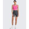 imageG4Free Workout Tank Tops for Women Slim Fitted U Neck Ribbed Athletic Gym Yoga Cropped Tanks Summer CasualHot Pink