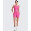 imageG4Free Workout Tank Tops for Women Slim Fitted U Neck Ribbed Athletic Gym Yoga Cropped Tanks Summer CasualHot Pink