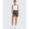 imageG4Free Workout Tank Tops for Women Slim Fitted U Neck Ribbed Athletic Gym Yoga Cropped Tanks Summer CasualWhite