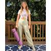 imageG4Free Yoga Pants Women Wide Leg Pants with Pockets High Waist Stretch Dress Casual Sweatpants PetiteRegularTallApricot